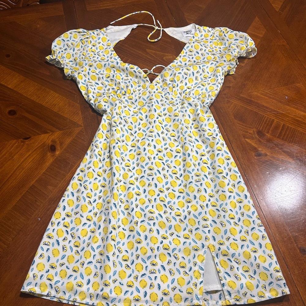 Charming Yellow Lemon Princess Polly dress